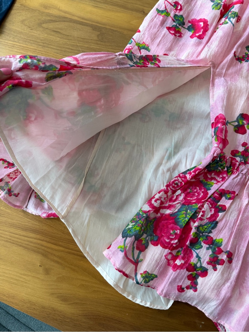 LoveShackFancy Pink Floral midi Skirt - Picture 2 of 5